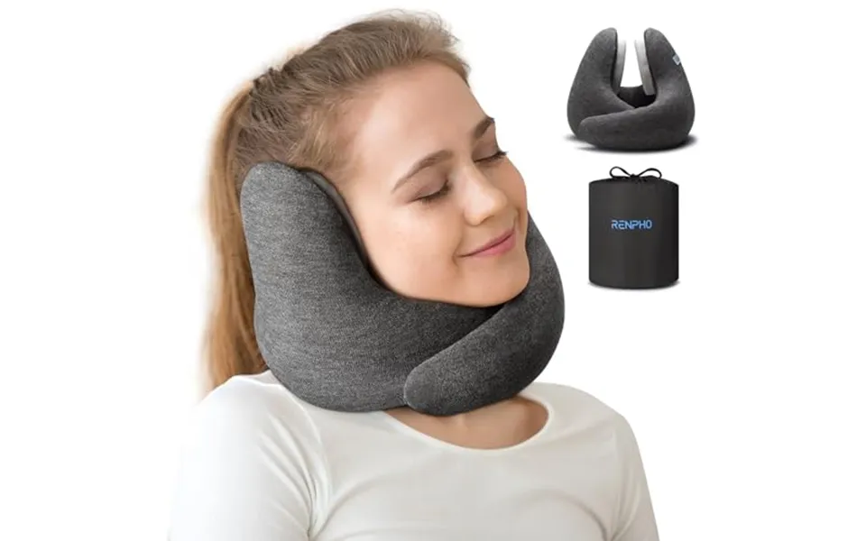 Renhpo Travel Pillow For Airplane - Memory Foam Neck Pillow Travel