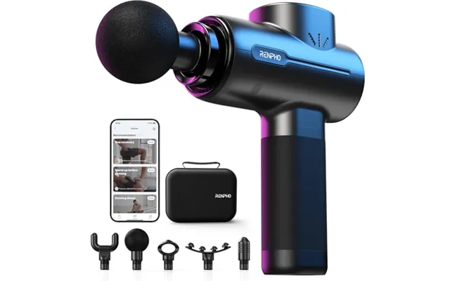 Renpho Massage Gun Deep Tissue With Smart App And Bluetooth,muscle Massage Gun With 5 Speeds 5 Massager Heads,10mm Ampli product image