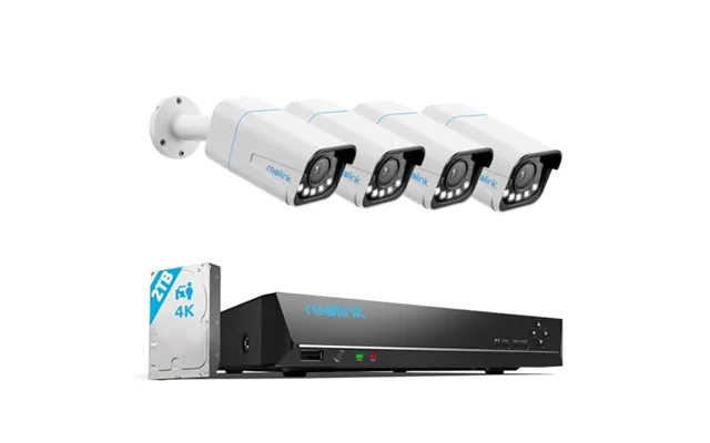 Reolink 8ch 4k Home Security Camera System - 4pcs 8mp 5x Optical Zoom Wired Poe Security Cameras Outdoor