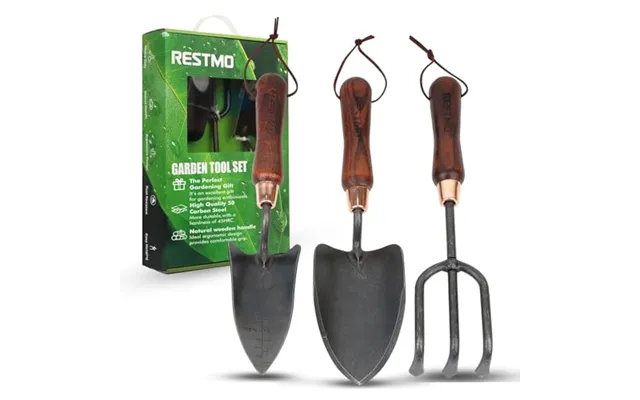 Restmo 3-in-1 Heavy Duty Gardening Tools Kit - Garden Trowel And Fork Set