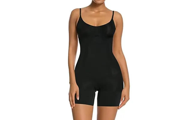 Shaperx Women Body Shaper Tummy Control Seamless Shapewear Open Bust Mid-thigh Bodysuit Shorts S Black- Mid Thigh product image