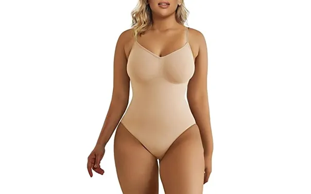 Shaperx Women's Seamless Shapewear Bodysuit Tummy Control Body Shaper Waist Snatching Body Suit -3xl 2-beige-thong