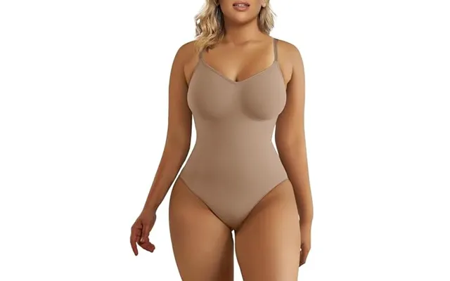 Shaperx Women's Seamless Shapewear Bodysuit Tummy Control Body Shaper Waist Snatching Body Suit L-xl Sienna-thong