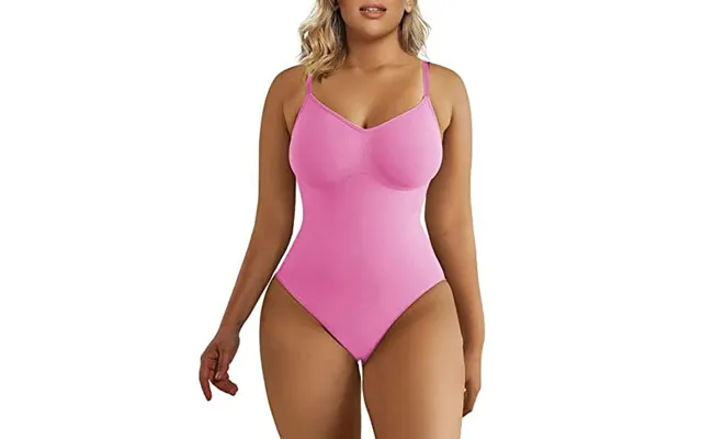Shaperx Women's Seamless Shapewear Bodysuit Tummy Control Body Shaper Waist Snatching Body Suit S-m Pink-thong product image