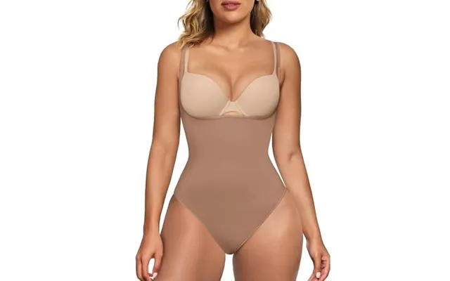 Shaperx Women's Shaping Bodysuits Open Bust Tummy Control Body Shaper Mid-thigh Bodysuit Shorts Seamless Shapewear -3xl 