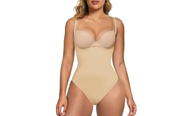 Shaperx Women's Shaping Bodysuits Open Bust Tummy Control Body Shaper Mid-thigh Bodysuit Shorts Seamless Shapewear L-xl 