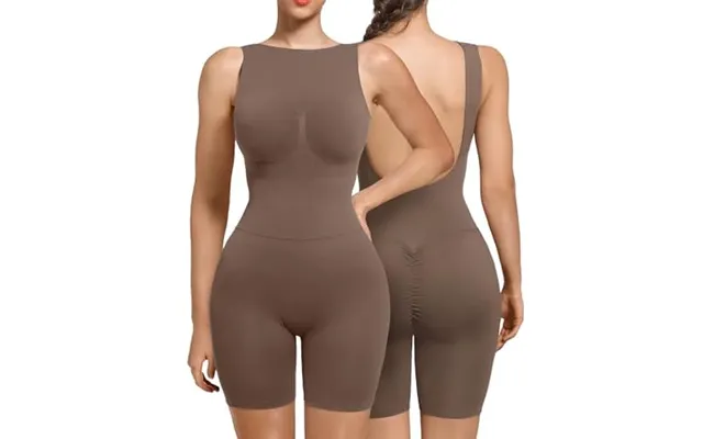 Shaperx Women's Shaping Bodysuits Tummy Control Low Back Shapewear Mid Thigh Bodysuit Full Body Shaper -3xl Khaki
