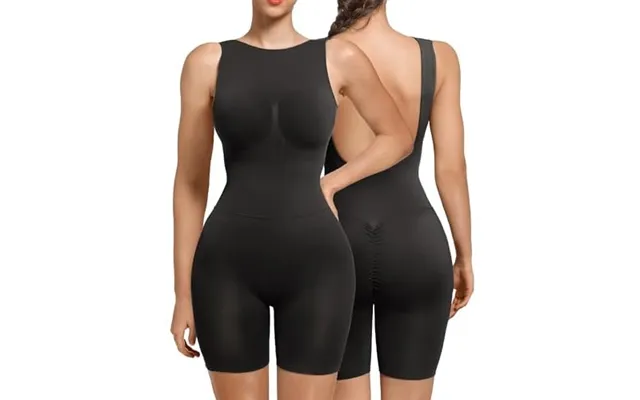 Shaperx Women's Shaping Bodysuits Tummy Control Low Back Shapewear Mid Thigh Bodysuit Full Body Shaper 4xl-5xl Black