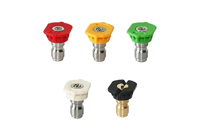 Stone Banks 5 Quick Connect Nozzles For Wilks-usa P1 Hyundai Rocwood Petrol Pressure Washer - 5 Nozzle Tips For 1 4'' Qu product image