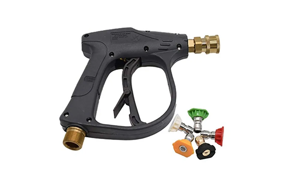 Stone Banks High Pressure Washer Gun With 5pcs Spray Nozzle Tips - 4350 Psi 1 4 Quick Release Jet Wash Gun