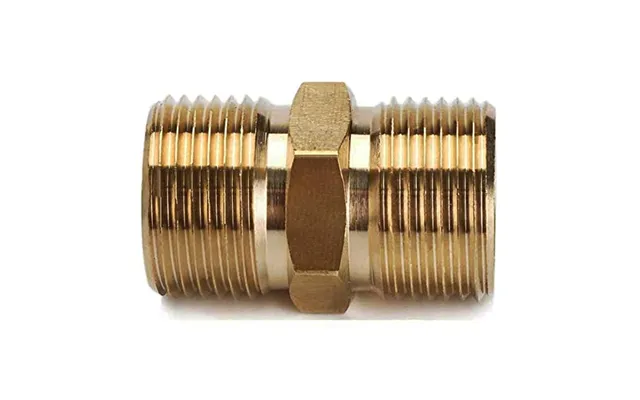 Stone Banks Metric M22 15mm Male To M22 14mm Male External Thread Connector - Brass High Pressure Washer Adapter Hose To