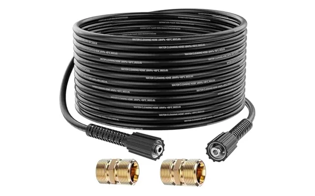 Stonebanks 10m High Pressure Washer Replacement Hose Dual M22-14mm Female Thread Connector With M22 14mm 15mm Adapter 30 product image