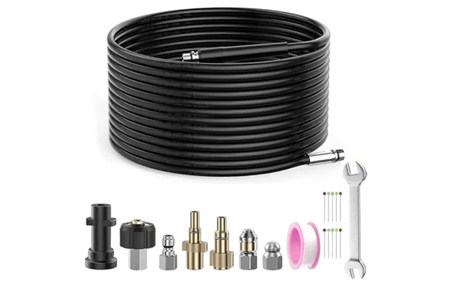 Stonebanks 15m High Pressure Washer Drain Pipe Hose Cleaning Kit For Karcher K2 K3 K4 K5 K6 K7 Series - Bosch Aqt