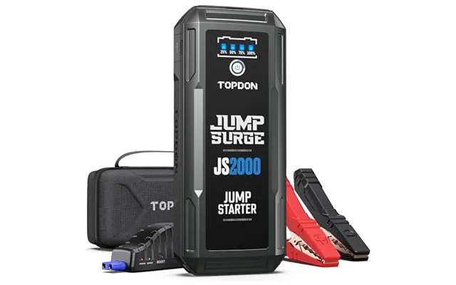 Topdon Js2000pro Car Battery Booster Jump Starter For 8l Gas 6l Diesel 2500a 12000mah - With Jump Cable