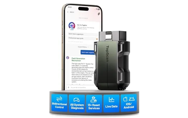 Topdon Topscan Pro Obd2 Scanner Bluetooth Bidirectional Scan With 13 Resets Fca Autoauth Can Fd - Topfix Ai Assistant