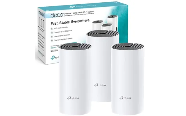 Tp-link Deco M4 3-pack Ac1200mbps Whole Home Mesh Wifi System - Up To 4000 Sq Ft Coverage