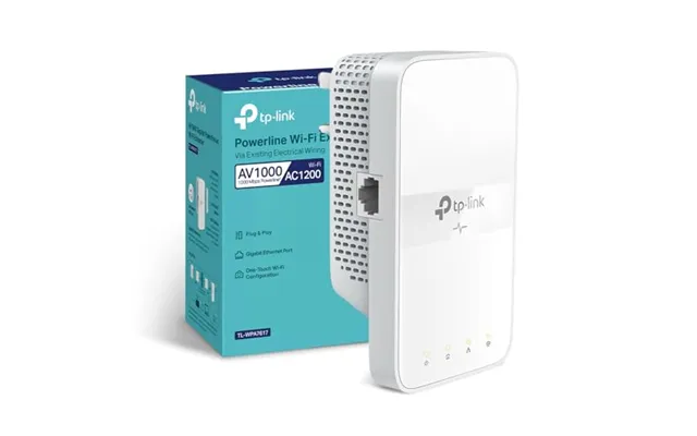 Tp-link Tl-wpa7617 Av1000 Gigabit Passthrough Powerline Adapter Kit - Dual-band Wifi Booster Speed Up To 1200 Mbps