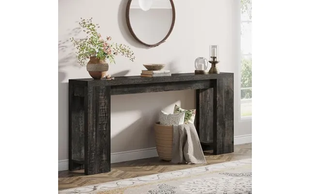 Tribesigns 63-inch Extra Long Console Table - Farmhouse Wood Sofa Table Behind Couch