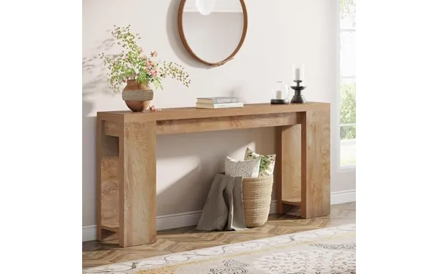Tribesigns 63-inch Extra Long Console Table - Farmhouse Wood Sofa Table Behind Couch