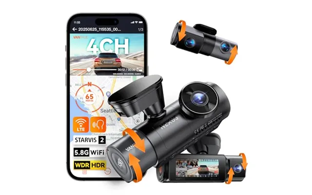 Vantrue N5s 4 Channel Dash Cam - 360â All Sides Front Rear Inside 2
