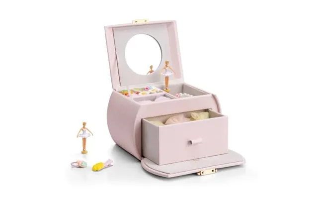 Vlando Girls Jewellery Box With Drawer - Music Box With Ballerina For Kids 18*12*12
