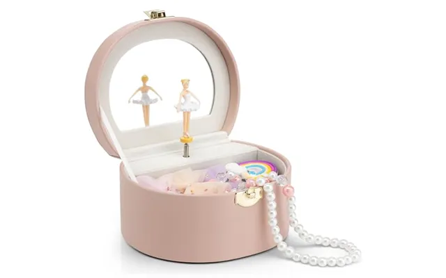 Vlando Musical Jewellery Box With Spinning Ballerina - Handheld Jewel Storage Case Childrens Music Box Jewellery Storage