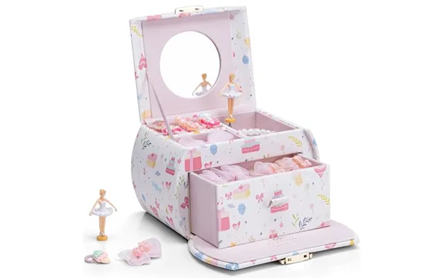 Vlando Musical Jewellery Box With Spinning Ballerina - Lockable Jewelry Case For Children Bracelet product image