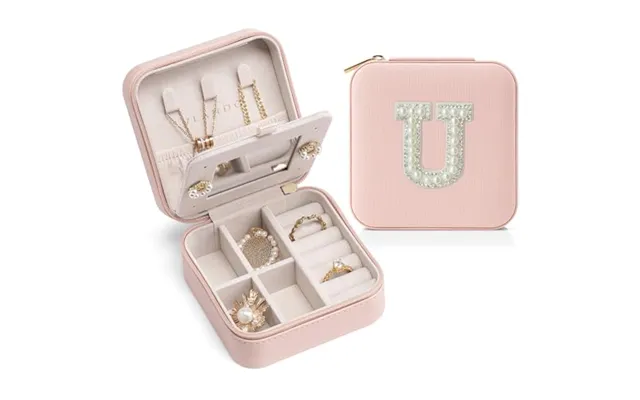 Vlando Travel Jewellery Box - Pearl Faux Leather Travel Jewellery Case For Earring,ring,necklace With Mirror,gift For Wo