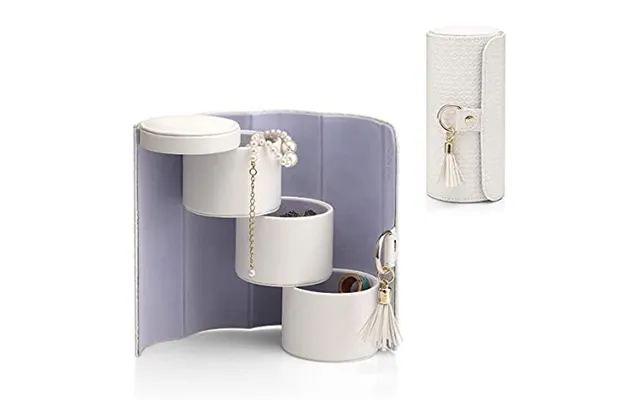 Vlando Travel Jewellery Case - Faux Leather Jewellery Rolls Jewellery Organiser For Rings