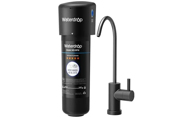 Waterdrop 10ub-b Under Sink Water Filter System - With Matte Black Faucet Reduce Pfas
