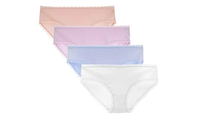Women's Cotton Knickers Cheeky Lace Trim Hipster Breathable Panties Ladies Underwear Multipack Xl Multi