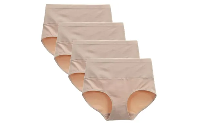 Women's Cotton Knickers High Waist Full Coverage Brief Simple Ladies Underwear Pack Of 4