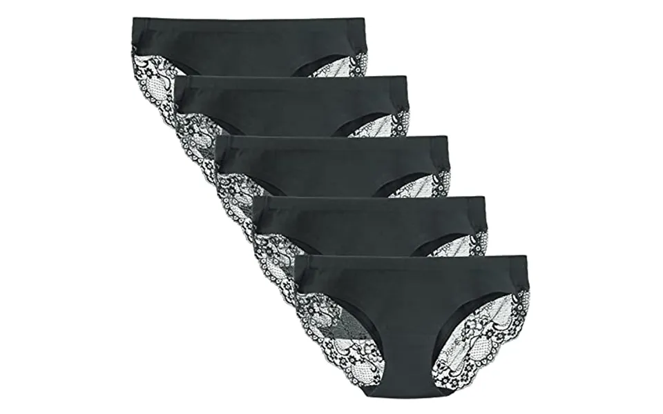 Women's Low Rise Cotton Lace Coverage Bikini Panty Knickers Underwear Multipack