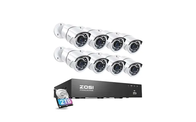 Zosi 4k 8ch Poe Cctv Camera System With 8x 5mp Outdoor Indoor Poe Ip Security Cameras - 120ft Night Vision
