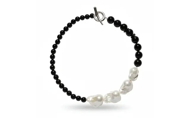 Baroque Pearl Black Onyx Choker Necklace