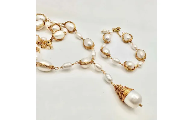 Baroque Pearl Necklace Jewelry Set