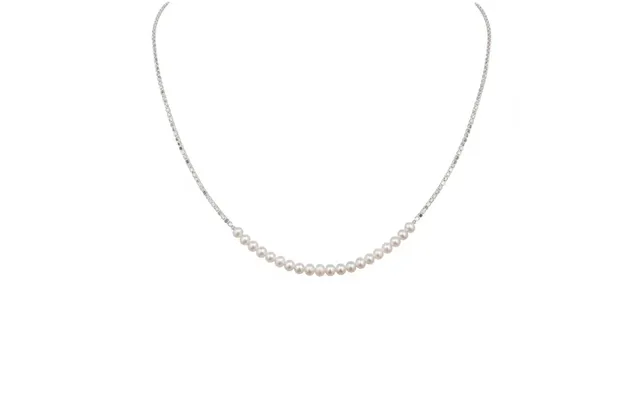 Beaded Silver Graduated Freshwater Necklace