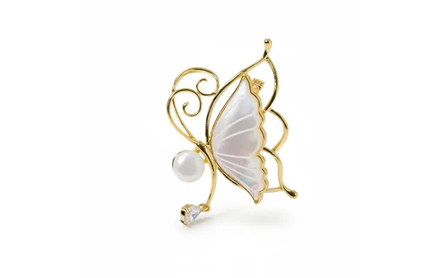 Butterfly Mother-of-pearl Carved Brooch