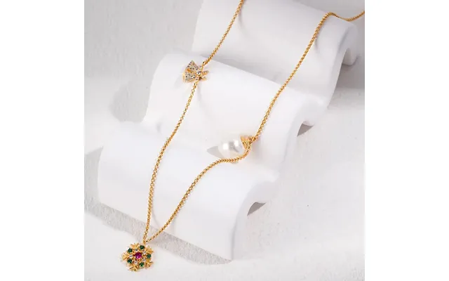 Christmas Snowflake Tree Earrings And Necklace Set