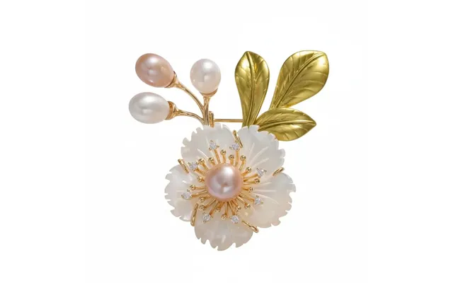 Freshwater Pearl Floral Brooch