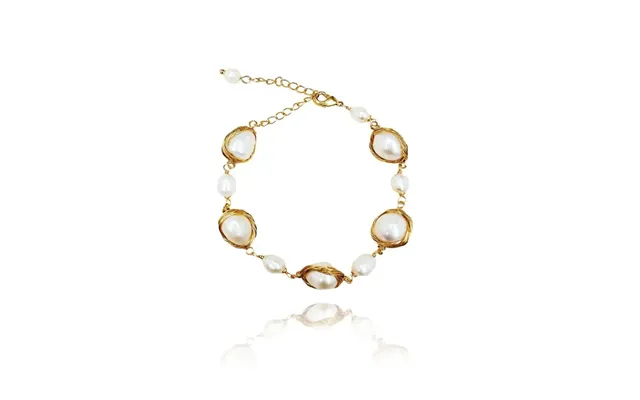Gold Plated Silver Pearl Bracelet