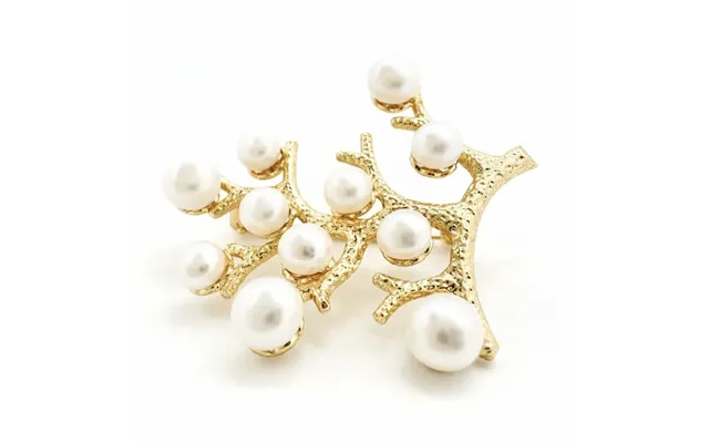 Gold Vermeil Tree Pearl Brooch