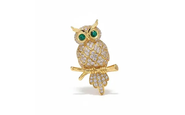 Green-eyed Owl Brooch