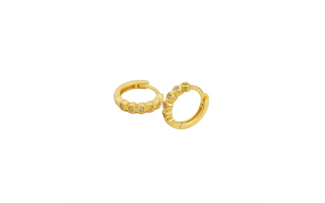 Heart Cubic Zirconia Huggie Hoop Earrings