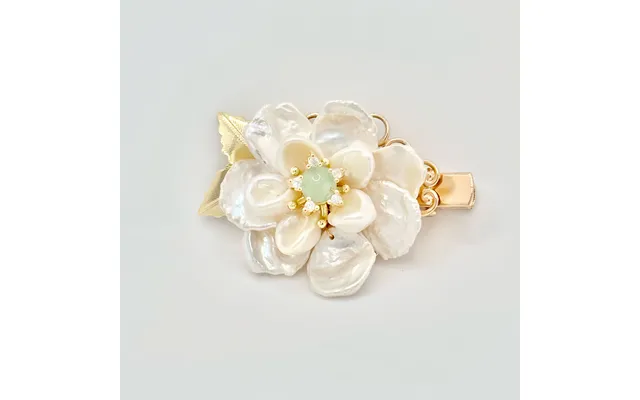 Jade Centerpiece Baroque Pearl Flower Hair Clip