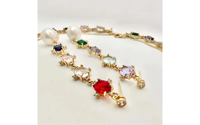 Rainbow Crystal Baroque Pearl Jewelry Set