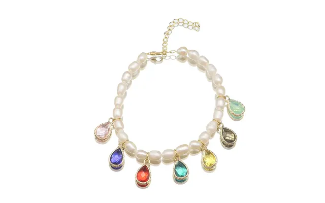 Seeds Pearl Bracelet With Rainbow Charms