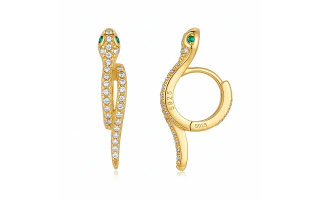 Serpent Sparkle Hoop Earrings - Gold & Silver Vermeil