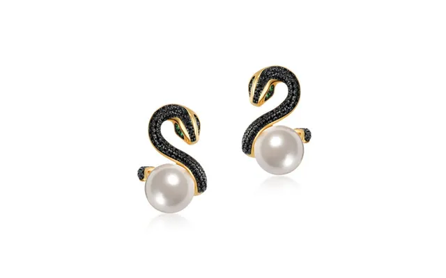 Snake Pearl Earrings - Gothic Glamour