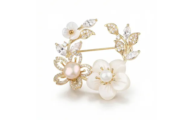 Vintage Floral Mother-of-pearl Brooch